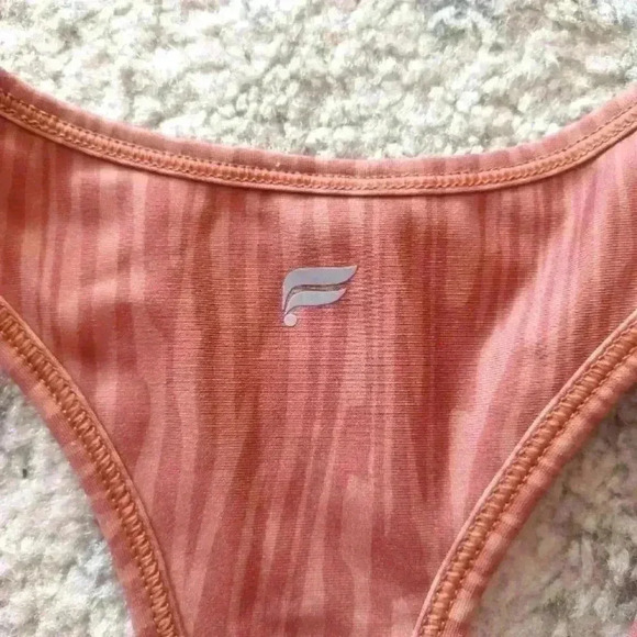 Fabletics Womens Brown Striped Padded Sports Bra M - Picture 4 of 8